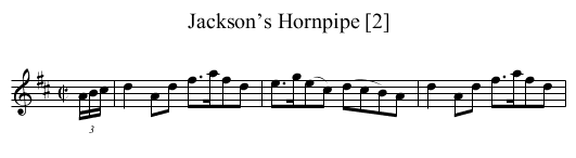Jackson’s Hornpipe [2] - staff notation
