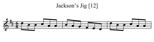 Jackson’s Jig [12] - staff notation