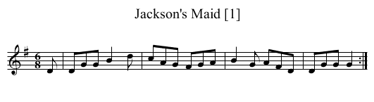 Jackson's Maid [1] - staff notation