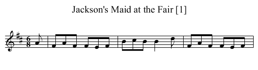 Jackson's Maid at the Fair [1] - staff notation