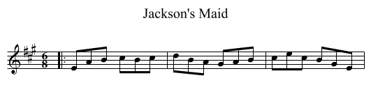 Jackson's Maid - staff notation