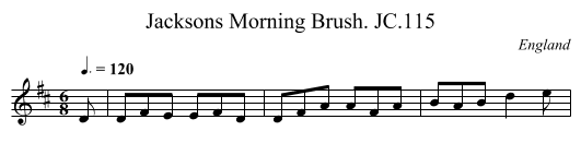 Jacksons Morning Brush. JC.115 - staff notation