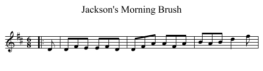 Jackson's Morning Brush - staff notation