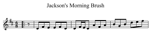 Jackson's Morning Brush - staff notation