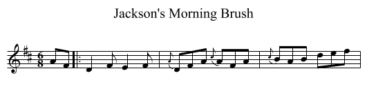 Jackson's Morning Brush - staff notation
