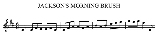 JACKSON'S MORNING BRUSH - staff notation