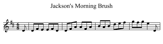Jackson's Morning Brush - staff notation
