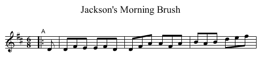 Jackson's Morning Brush - staff notation