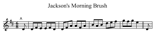 Jackson's Morning Brush - staff notation