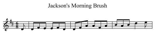 Jackson's Morning Brush - staff notation