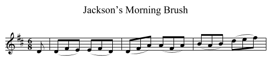 Jackson’s Morning Brush - staff notation