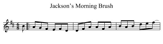Jackson’s Morning Brush - staff notation