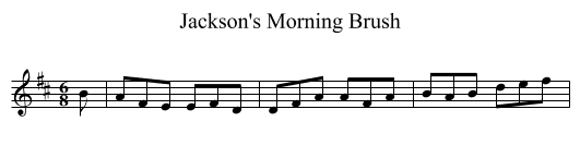 Jackson's Morning Brush - staff notation