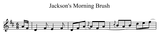 Jackson's Morning Brush - staff notation