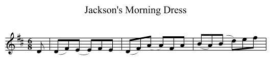 Jackson's Morning Dress - staff notation