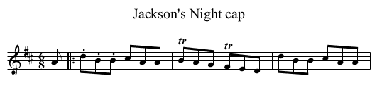 Jackson's Night cap - staff notation
