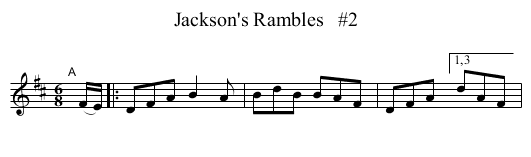 Jackson's Rambles   #2 - staff notation