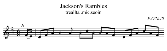 Jackson's Rambles - staff notation