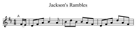 Jackson's Rambles - staff notation