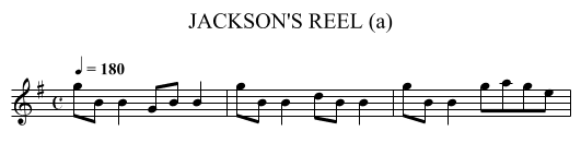 JACKSON'S REEL (a) - staff notation