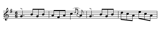 Jackson's Rolling Jig         0943 - staff notation