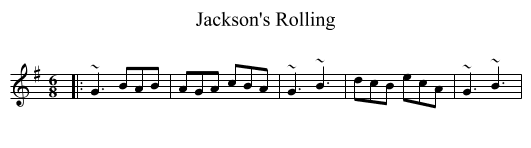 Jackson's Rolling - staff notation