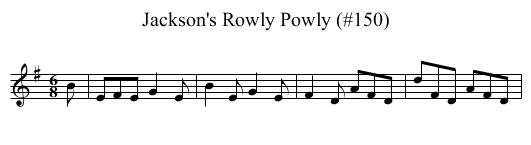 Jackson's Rowly Powly (#150) - staff notation