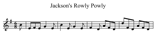 Jackson's Rowly Powly - staff notation