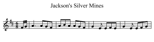 Jackson's Silver Mines - staff notation