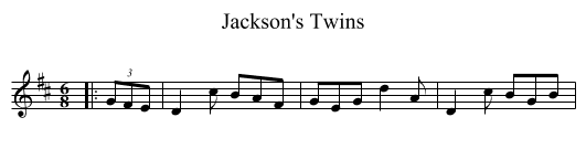 Jackson's Twins - staff notation