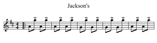 Jackson's - staff notation