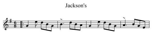 Jackson's - staff notation