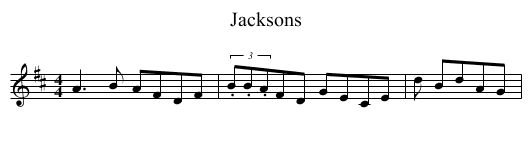 Jacksons - staff notation