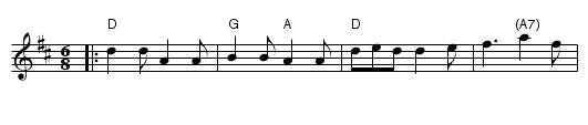 Jacky Bull - staff notation