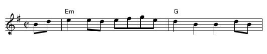 Jacky Tar - staff notation