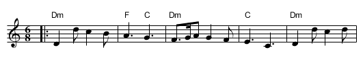 Jacob Hall's Jig - staff notation
