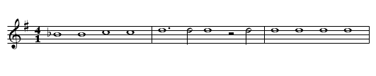 Jacobslied - staff notation