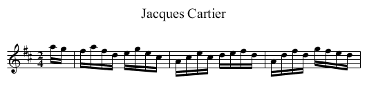 Jacques Cartier - staff notation