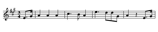 Jaegerlied - staff notation