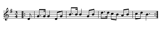 Jag sau i östa - staff notation