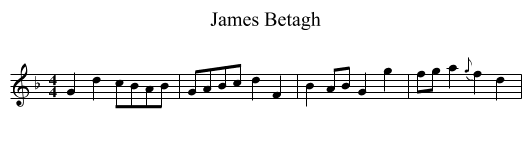 James Betagh - staff notation