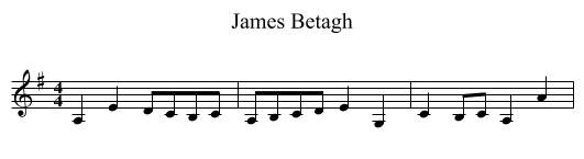 James Betagh - staff notation