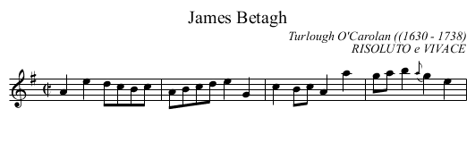 James Betagh - staff notation