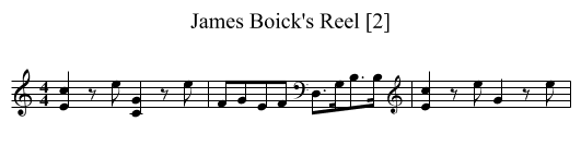 James Boick's Reel [2] - staff notation