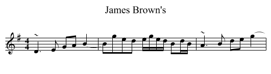 James Brown's - staff notation