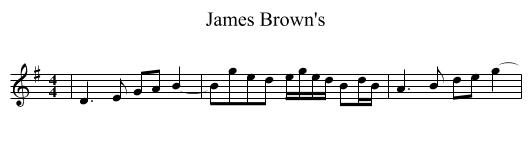 James Brown's - staff notation