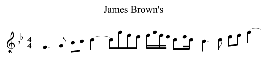 James Brown's - staff notation