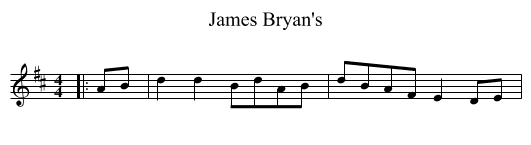 James Bryan's - staff notation