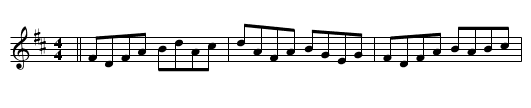James Byrne's Reel - staff notation