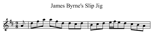 James Byrne's Slip Jig - staff notation